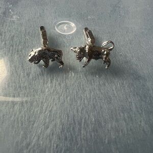 Silver Animal Clip Earrings
